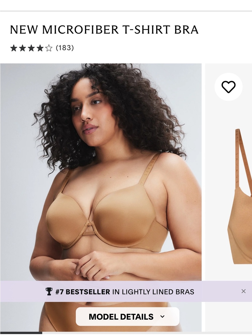 Microfiber T-shirt bra